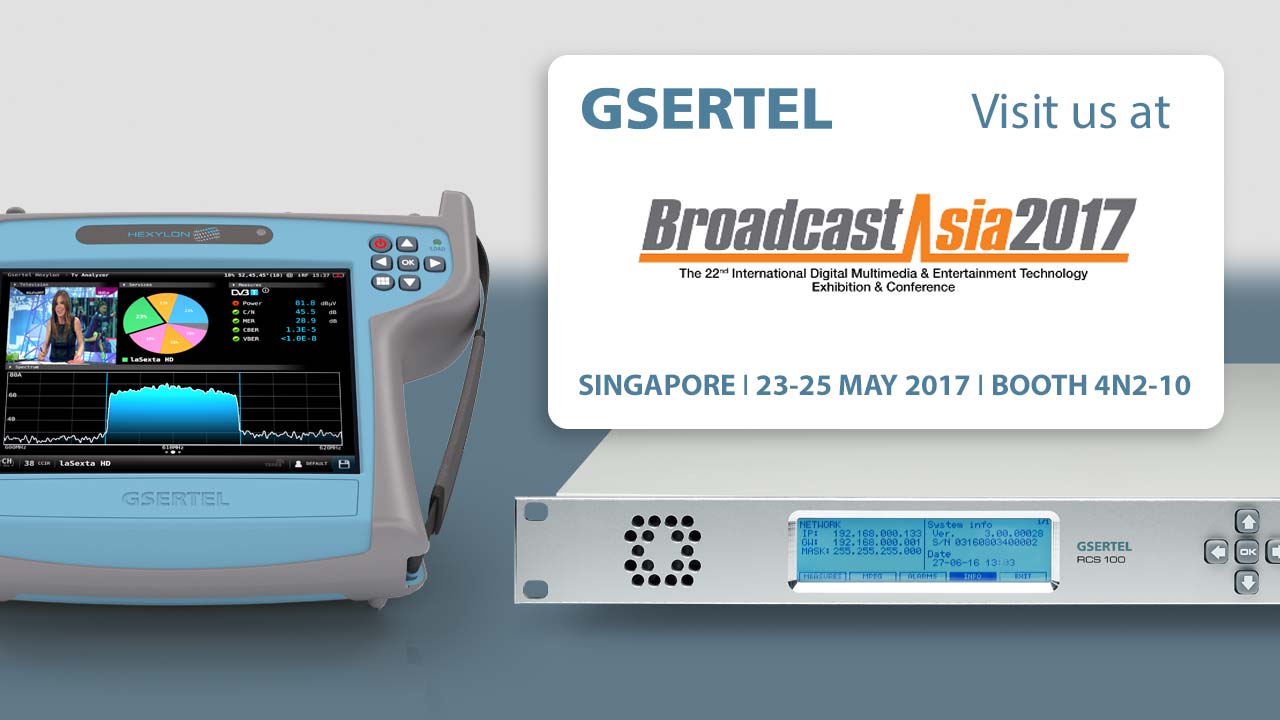 Gsertel will exhibit its latest developments at the Broadcast Asia show
